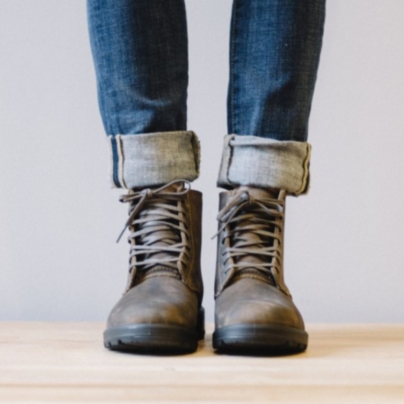 Blundstone Rustic Brown Lace Up Boots 9.5 - Picture 1 of 4